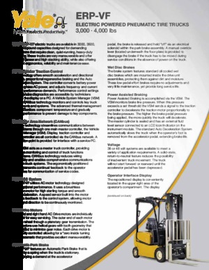 Electric forklifts Yale ERP035VF