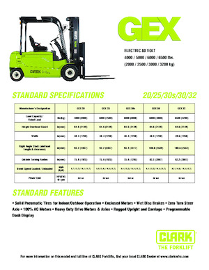 Electric forklifts Clark GEX 32
