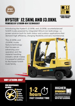 Electric forklifts Hyster J3.0XNL