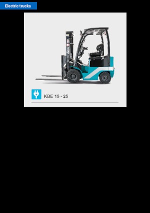 Elektrikli ön-forklift kamyonları Baoli KBE 15