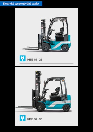 Electric forklifts Baoli KBE 20