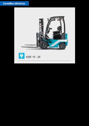 Electric forklifts Baoli KBE 20