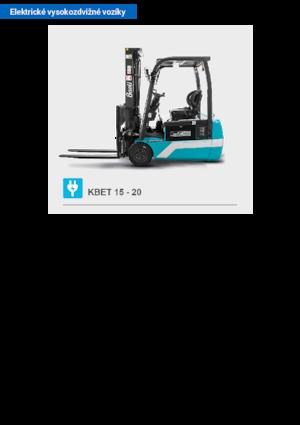 Electric forklifts Baoli KBET 15