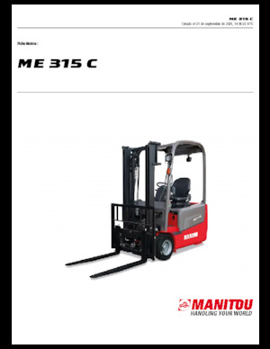 Elektrikli ön-forklift kamyonları Manitou ME 315 C