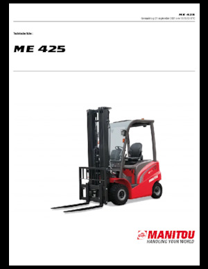 Electric forklifts Manitou ME 425
