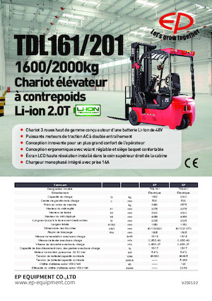 Electric forklifts EP TDL161
