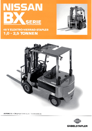 Electric forklifts Nissan FP 01 L 10 U