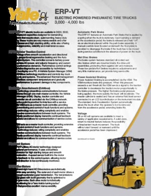 Electric forklifts Yale ERP040VT