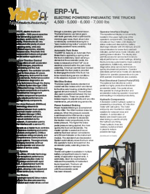 Elektrikli ön-forklift kamyonları Yale ERP060VL