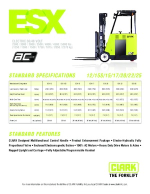 Electric forklifts Clark ESX 15S