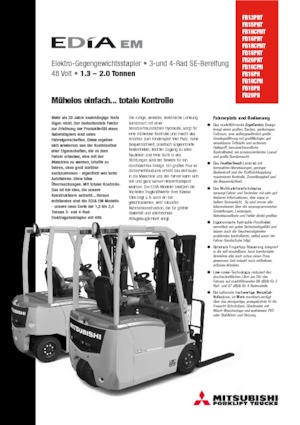 Electric forklifts Mitsubishi FB16PNT