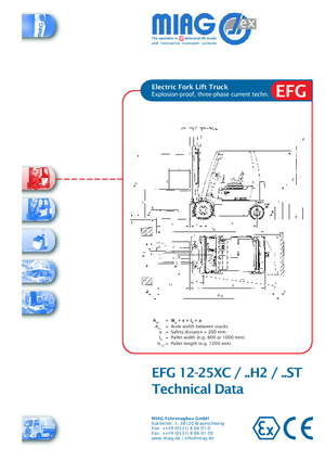 EX Elektrikli Patlamaya Dayanıklı Forkliftler Miag EFG 12 XC