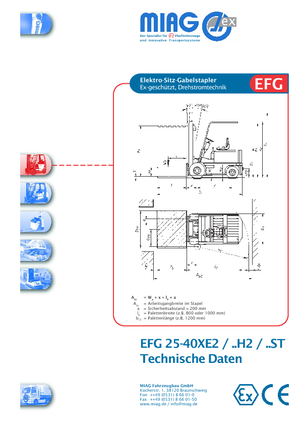 EX Elektrikli Patlamaya Dayanıklı Forkliftler Miag EFG 35 XE 2