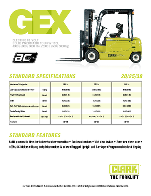 Electric forklifts Clark GEX 25