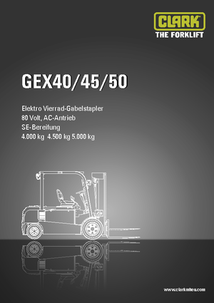 Elektrikli ön-forklift kamyonları Clark GEX 50