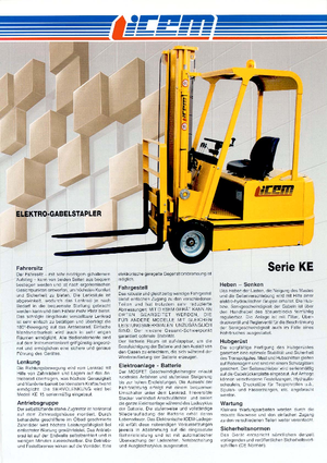 Electric forklifts Icem KE 15