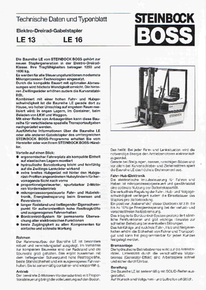 Elektrikli ön-forklift kamyonları Steinbock LE 13-80