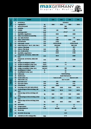 Electric forklifts MaxGermany MG-E 25
