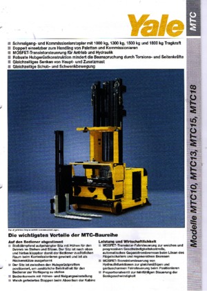 Elektrikli Yandan Yükleyiciler Yale MTC 18