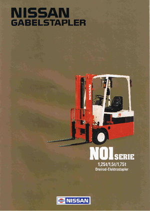 Elektrikli ön-forklift kamyonları Nissan N 01 L 15 U