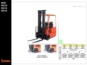 Elektrikli ön-forklift kamyonları Carer NK 15 ac