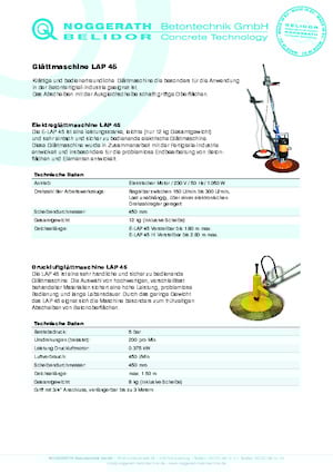 Walk-behind Trowels Belidor-Noggerath LAP 45