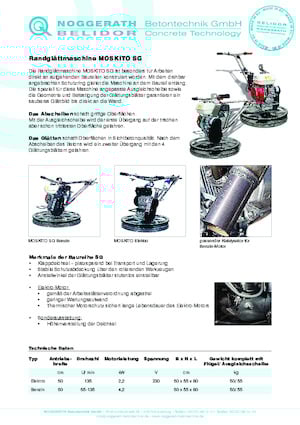 Beton Perdah Makinesi Belidor-Noggerath Moskito SG