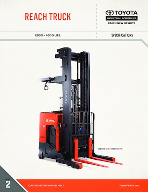 Elektrikli reach kamyonları Toyota 9BDRU13