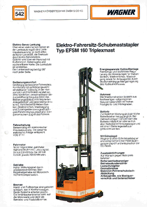 Elektrikli reach kamyonları Still-Wagner EFSM 160 TE