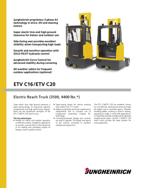 Reach Trucks Jungheinrich ETV C16