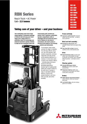 Reach Trucks Mitsubishi RB 25 NH