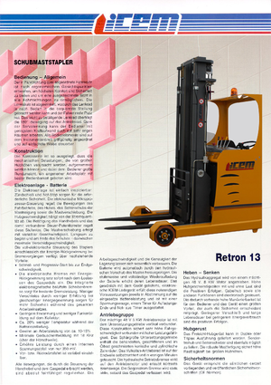 Elektrikli reach kamyonları Icem Retron