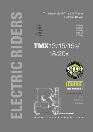 Elektrikli ön-forklift kamyonları Clark TMX 15 S