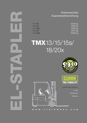 Elektrikli ön-forklift kamyonları Clark TMX 15