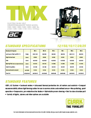 Electric forklifts Clark TMX 15 S