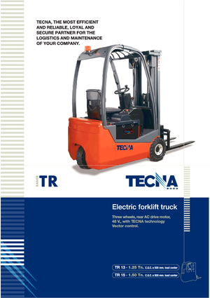 Elektrikli ön-forklift kamyonları Tecna TR 15