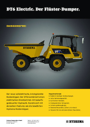 Electric Wheel Dumpers Hydrema DT6