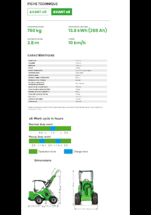Elektrikli tekerlekli yükleyiciler Avant Tecno e6