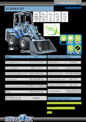 Electric Wheel Loaders Multione EZ 7