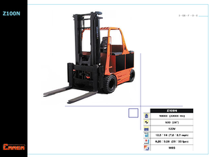 Elektrikli ön-forklift kamyonları Carer Z 100 N