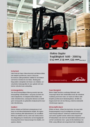 EX Electric Explosion-Proof Forklifts Linde E 16 EX PH