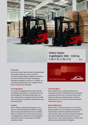 Electric forklifts Linde E 35 EX HL