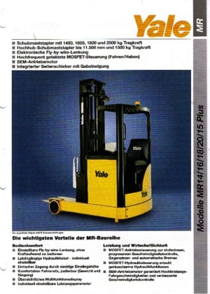 Elektrikli reach kamyonları Yale MR 18