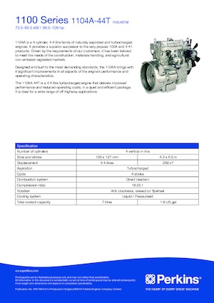 Engines Perkins 1104A-44T