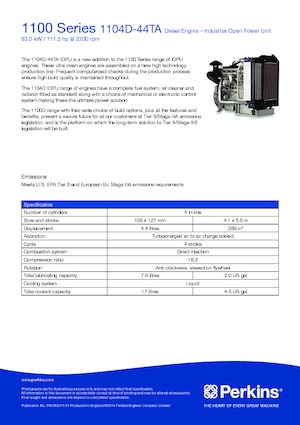 Engines Perkins 1104D-44TA