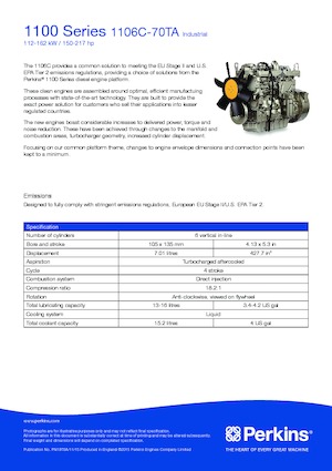 Engines Perkins 1106C-70TA