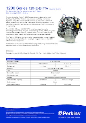 Engines Perkins 1204E-E44TA