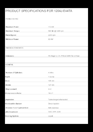 Engines Perkins 1204J-E44TA