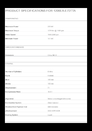 Engines Perkins 1206EA-E70TTA