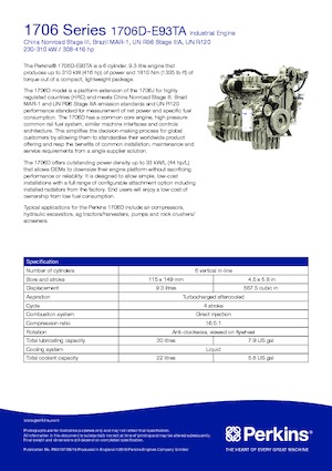 Motorlar Perkins 1706D-E93TA